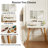Makeup Vanity Desk With Removable Mirror And Lights, 3 Color Modes & Adjustable Brightness Dressing Table, Small Vanity Table Set With 2 Drawers For Bedroom, White 31.5"