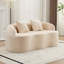 Canapé courbé avec accoudoir rond et deux coussins, canapé de compression pour petits espaces, aucun assemblage requis-490638854
