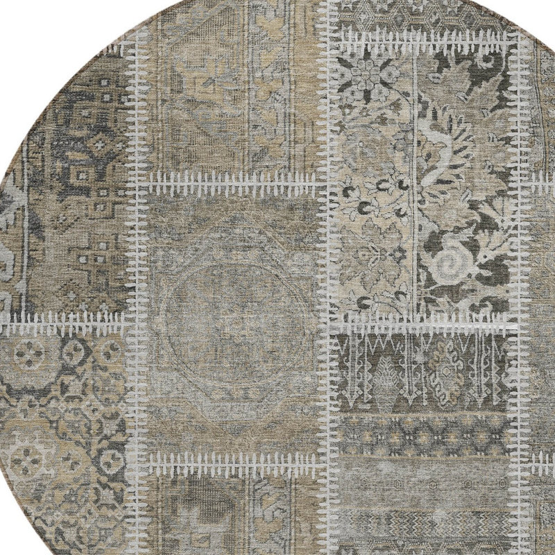 Tapis 8 po beige / brun clair