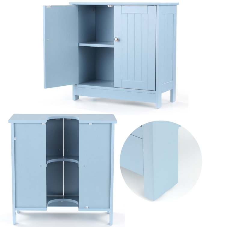 iKayaa Modern Under Sink Storage Cabinet with Doors Bathroom