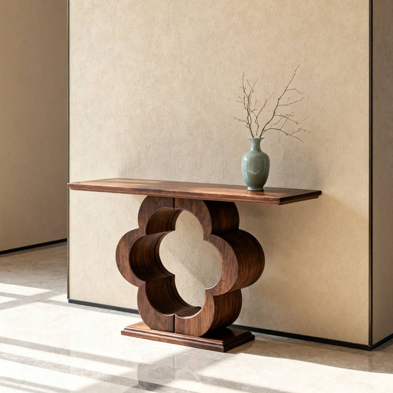 Modern simple solid wood console table, 35.4" H x 55" W x 15.7" D