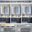Armoire à pharmacie légère en aluminium encastrée / à fixation en surface avec miroir-1210531446