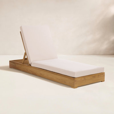 Melrose Montford Brazilian Teak Chaise by Joss & Main