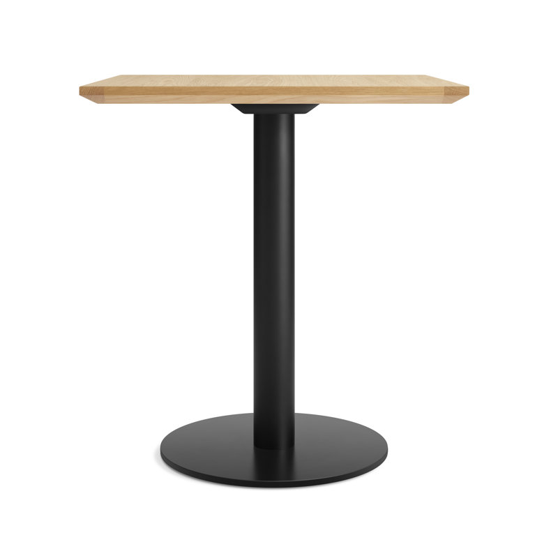 Easy Dining Table, Matte Black, White Oak