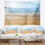 Tapisserie «Seascape Blue Seashore» avec pierres de galets-28509095
