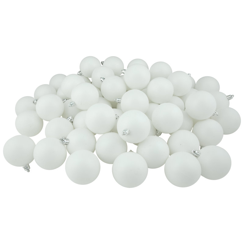 Boule de Noël mat incassable, Blanc d'hiver