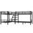 L-shaped Corner Quad Bunk Bed With Storage Stairs,twin Size Bunk Bed With Headboard And Full Length Guardrails, Quad Bunk Beds For 4, Noise-free Gesign, Black
