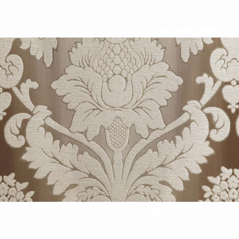 Antique White Tufted Sofa with Floral Cushions and Nailhead Trim
