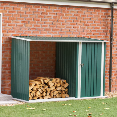 Ami-Lou 8Ft. W X 3 Ft. D Metal Flat Tool Shed