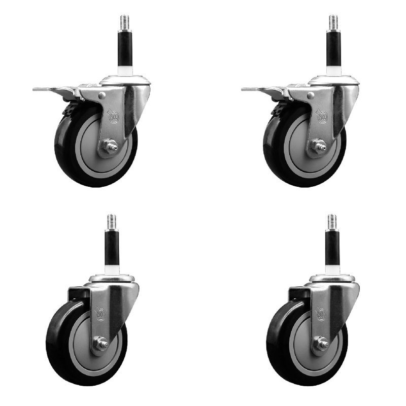 Ensemble de roulettes extensibles 7/8 po Poly