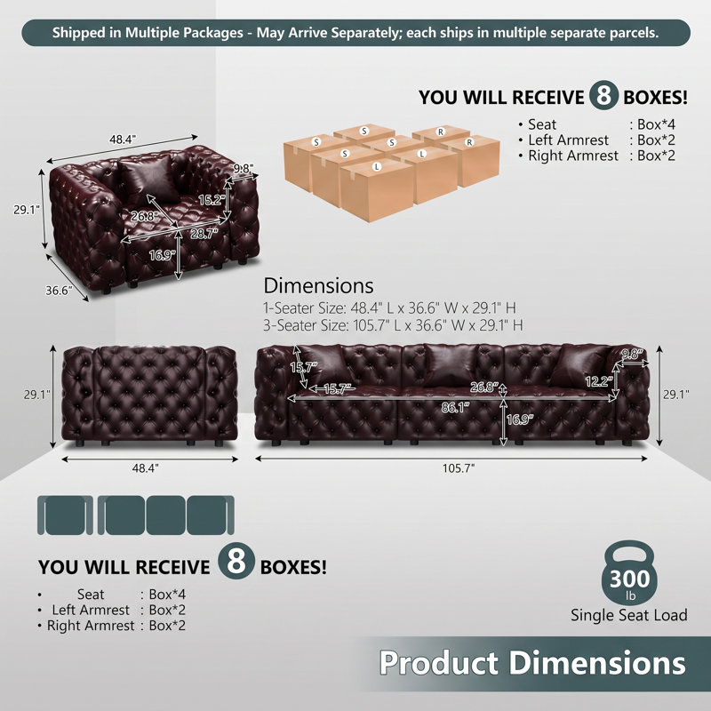 Canapé modulaire moderne, capitonné à la main avec des coussins, personnalisable pour le salon