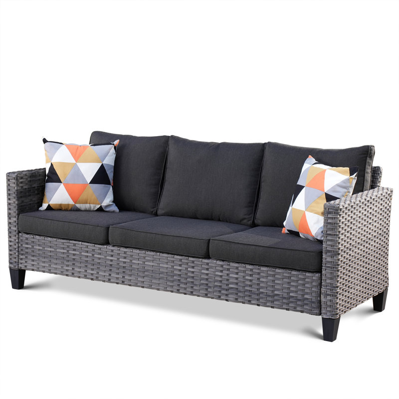 Ben 5 - Person Patio Conversation Set with Cushions, Black, Yes