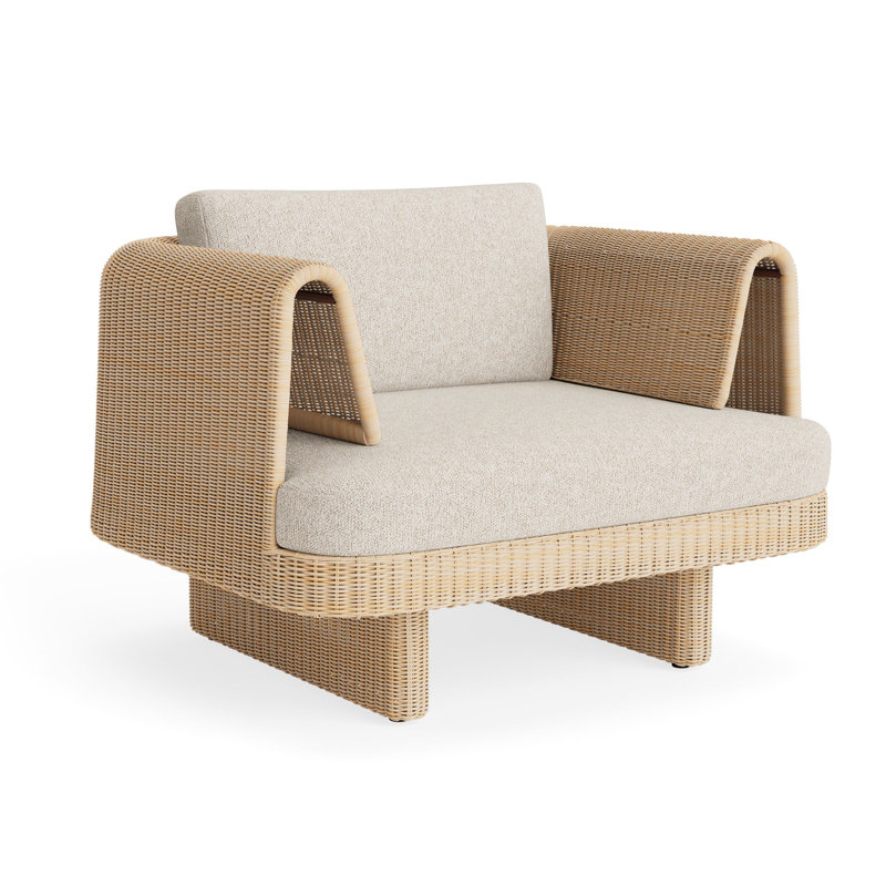 Loophole Outdoor Lounge Chair, Sunbrella Stucco