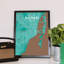 Miami City Map - No Frame Print-65126778