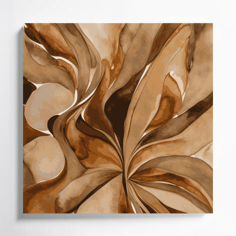 Aquarelle abstraite, art mural sur toile brune 10, H 12 po x l 12 po