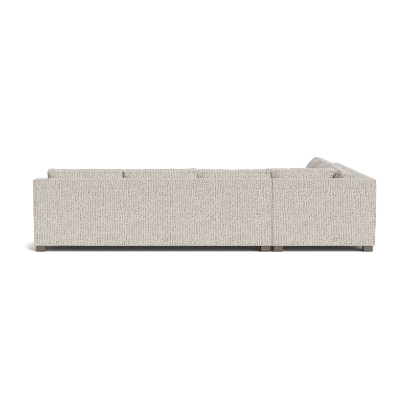 Keaton Slope Arm Without Nails Right Arm Sectional, Marshmallow - Toast, Driftwood