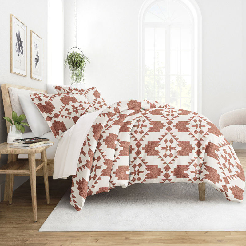 Clay Adobe Diamond Reversible Twin XL Duvet Cover Set