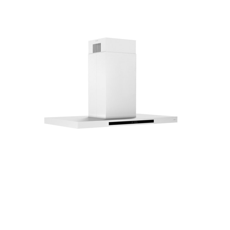 Zephyr Vista 42 in. Shell Only Island Mount Range Hood with LED Lights in Stainless Steel