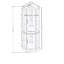 Vitrine d'exposition, vitrine lumineuse en verre, armoire d'angle avec ampoule, armoire d'entrée-86185618