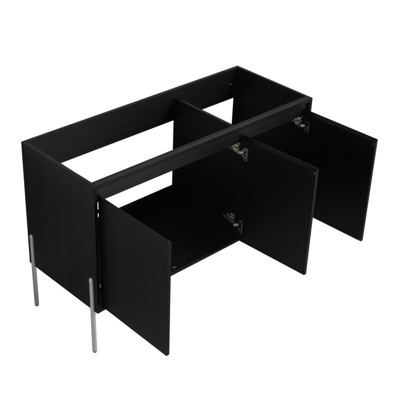 Meuble-lavabo autoportant 48 po avec portes à fermeture douce 48 po - évier inclus