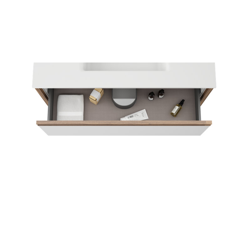 Ensemble de meuble-lavabo simple 36 po, Blanc mat
