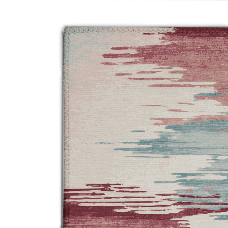 Watercolor Beige Indoor and Outdoor Area Rug, Rectangle 2' x 3'