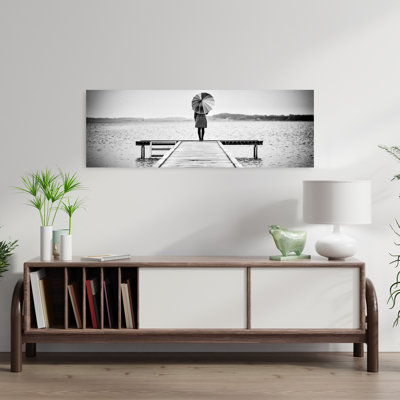 Rainy Day Reflection Peaceful Serene Abstract Landscape Nature, art mural