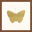 Gold Leaf Butterfly 5' Framed Graphic Art Print on Glass