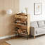 2-Door Shoe Storage Cabinet with Rattan Fronts & Drawer