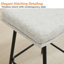 26" Upholstered Backless Saddle Bar Stool with Metal Frame-209194-5290095