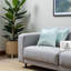 Deux coussins décoratifs carrés Dilan avec insert inclus, H 17,75 po x l 17,75 po x P 5,71 po