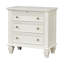 Table de chevet charmante 3 tiroirs blanc crème avec plateau coulissant - beauté de la chambre à coucher 3 tiroirs spacieux et tiroir pratique