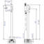 Robinet de baignoire autoportable à fixation au plancher à poignée simple avec douche à main-20524767