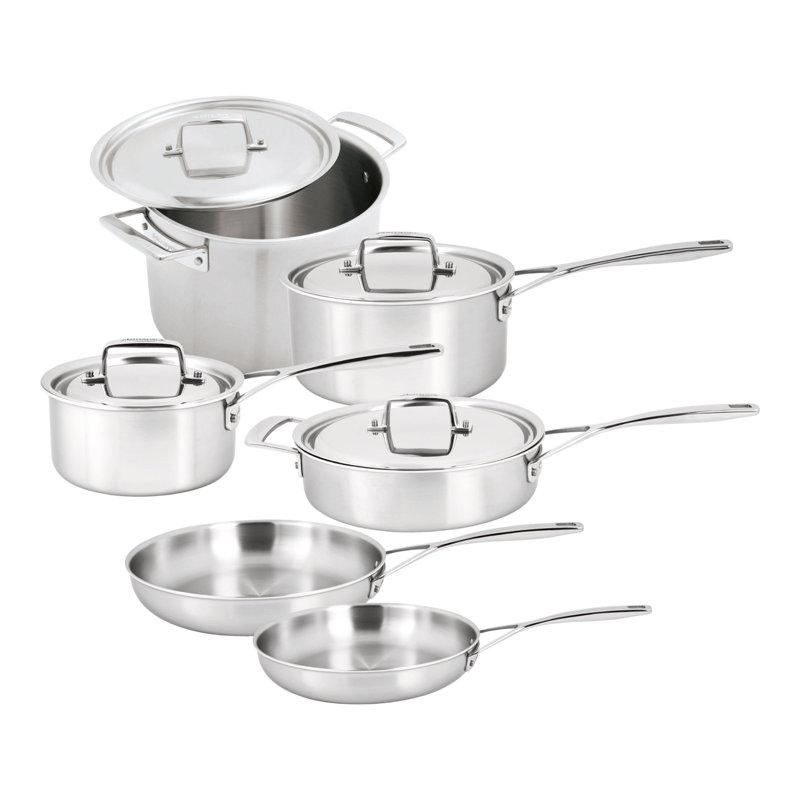 Batterie de cuisine en acier inoxydable 5 pièces Demeyere Essential 5 5 plis