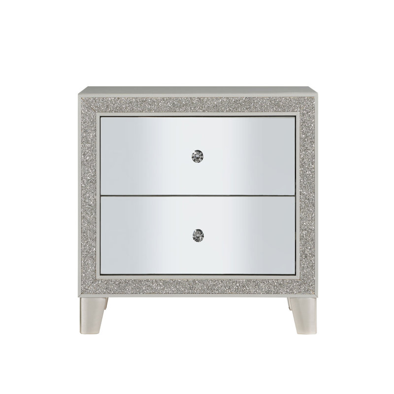 Table de chevet à finition miroir Sliverfluff