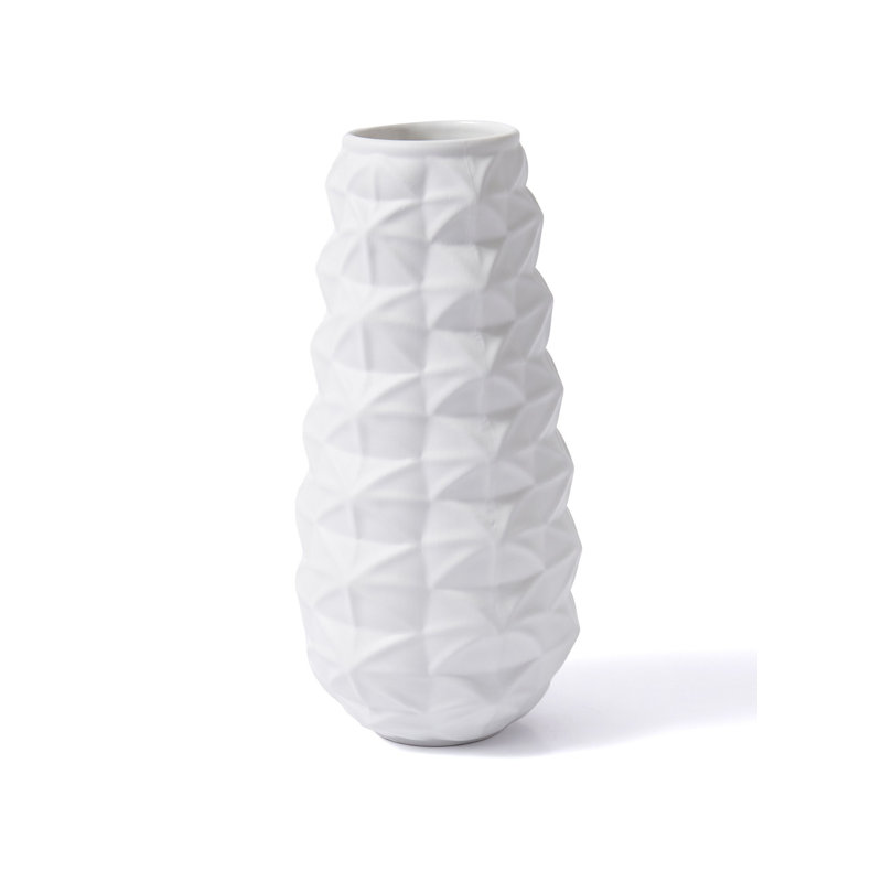 Vase, H 22 po x l 22 po x P 37 po, Blanc