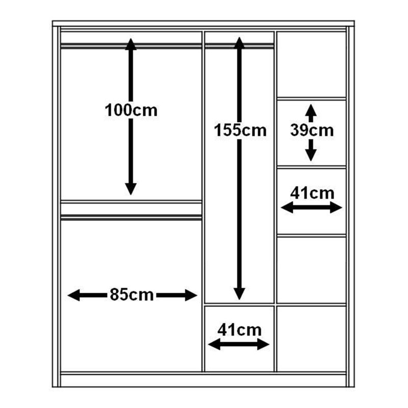 Babig 2 Door Manufactured Wood Wardrobe