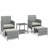 2-Person Wicker Conversation Set with Ottomans and Coffee Table-593081032-593081033
