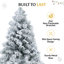 Arbre de Noël artificiel enneigé avec flocons de neige et support en métal robuste - Arbre de Noël givré réaliste pour décoration de Noël d'intérieur-90627292