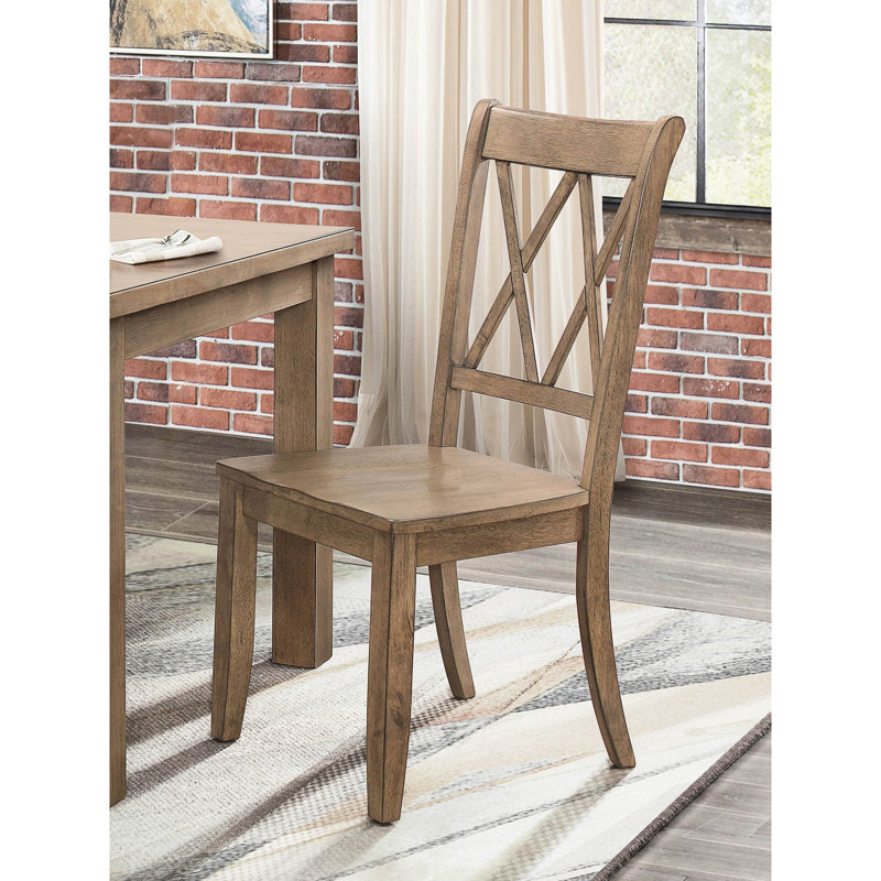 De 2 chaises de finition, salle à manger transitionnelle, dossier, placage de pin, hauteur de 42 po, chaises de salle à manger 2, salle à manger, largeur de siège de 19 po