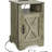 Grey Nightstand With Electrical Outlets And Easy Installation - Wooden Side Table Large Cabinet-402732170