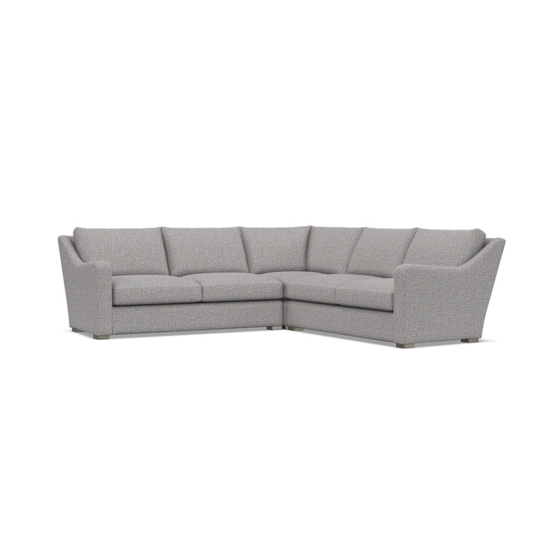 Bernhardt Ventura 3-Piece Fabric Sectional, 34.5" H x 107.5" W x 107.5" D, Symmetrical, Gray Polyester