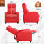 Fauteuil inclinable moderne pour le salon - Canapé inclinable à oreilles avec soutien lombaire et repose-pieds relevable, siège de cinéma maison ergonomique