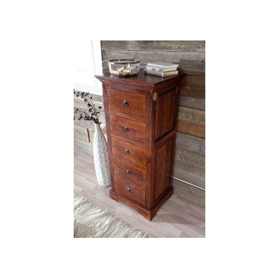 Oxford Solid Wood 50cm W 5 - Drawer Chest of Drawers