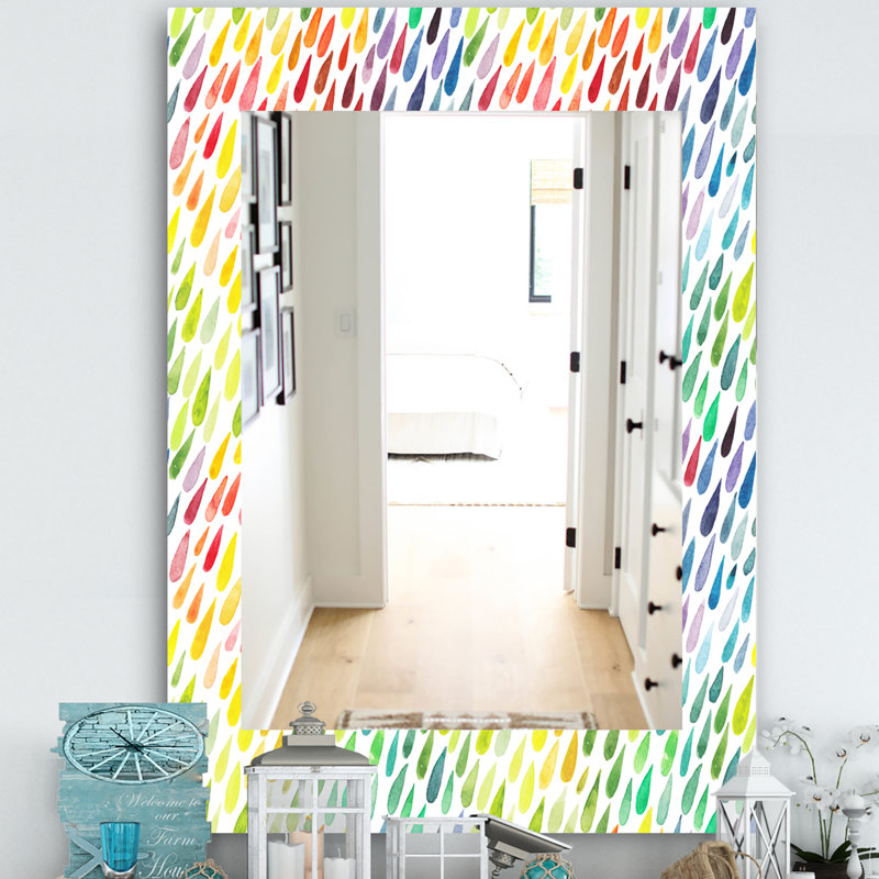 Miroir d’appoint de la collection painting splash, H 24 po x l 32 po