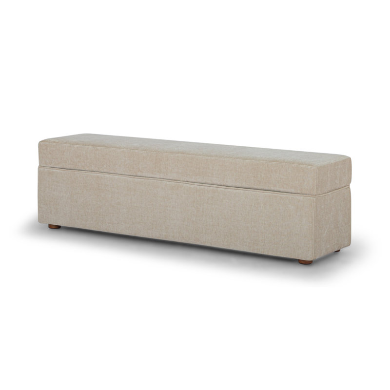 Banc de rangement Mel MD 30, Chenille nid d'abeille taupe
