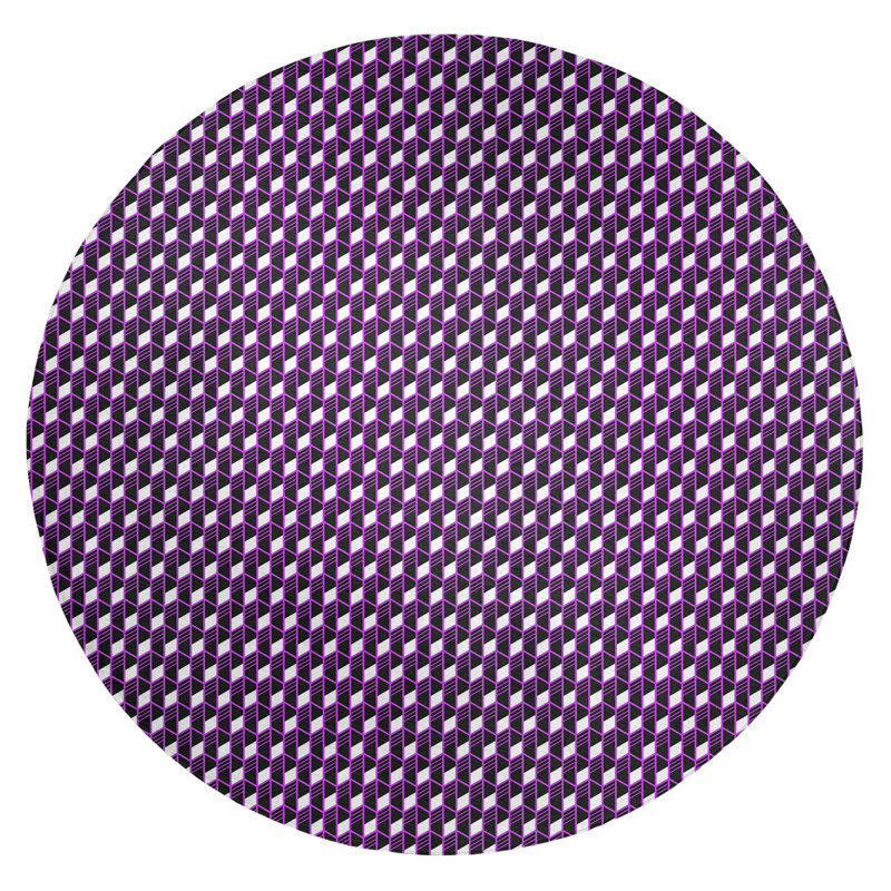 Chenille Geometric Indoor Rug, Round 5'