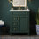  Ensemble de meuble-lavabo simple 24 po avec plateau en céramique, armoire française encastrable avec tiroirs à fermeture en douceur
