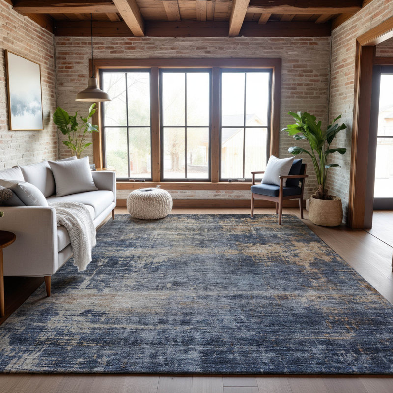 Premium Machine Washable Jerez AMF1217 Abstract Rug, Rectangle 5' x 7'6"