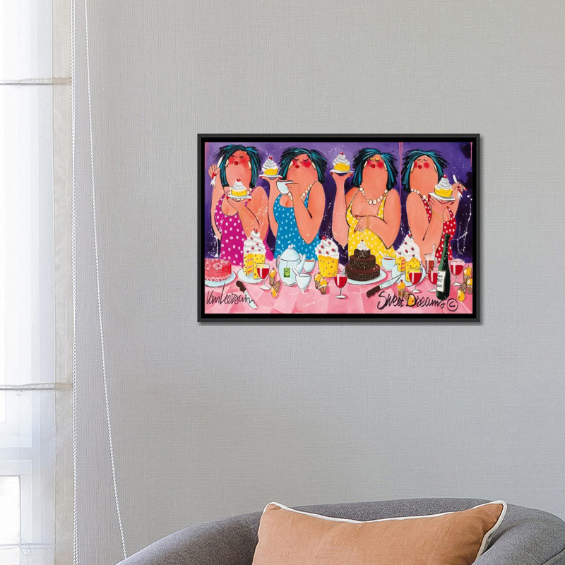 «Sweet Dreams» par El van Leersum, impression sur toile tendue, Toile avec cadre noir, H 32 po x l 48 po x P 1,5 po